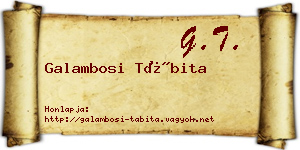 Galambosi Tábita névjegykártya